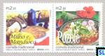 2012 Brazil Stamps - Traditional Cuisine, Diplomatic Relations with Mexico