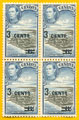 Ceylon Stamps - 1941 Surcharged 3 cents