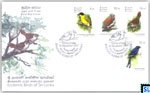 2017 Sri Lanka Stamps First Day Cover - Endemic Birds