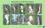 Sri Lanka Stamps 2024 Mini Sheet - Waterfalls