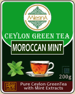 Pure Ceylon Mlesna  Moroccan Mint Green Tea Loose Leaf Tea