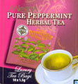 Pure Ceylon Mlesna  Peppermint Foil Enveloped 10 Herbal Tea Bags